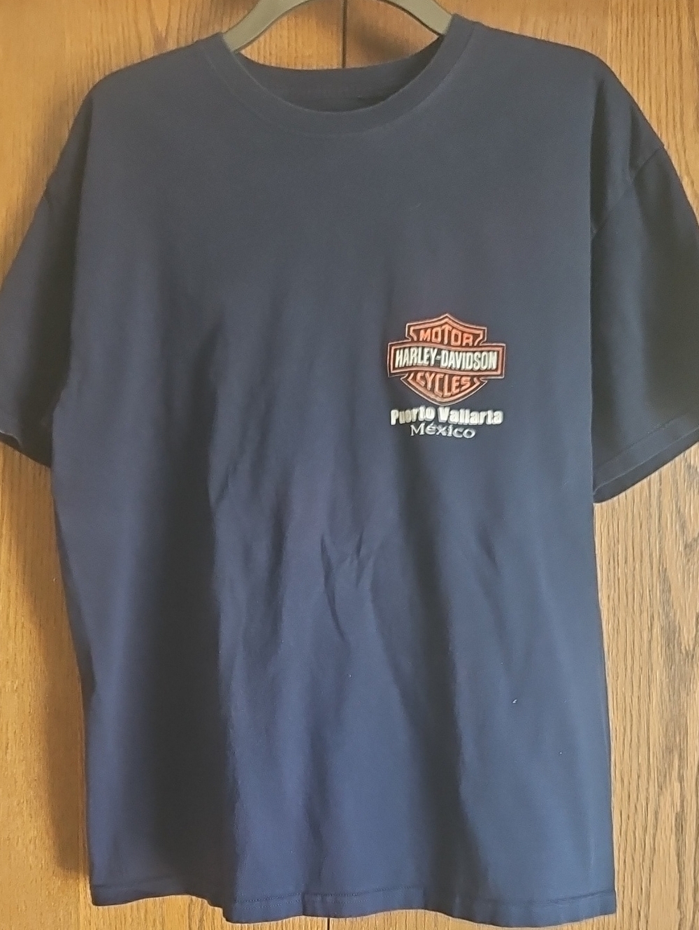 Harley-Davidson Navy Blue Tee with Orange Logo
